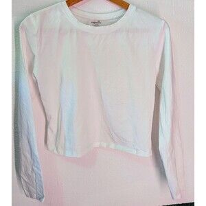 Sugar Kiss Cropped Women's Size Extra Large Long Sleeve White (979D)